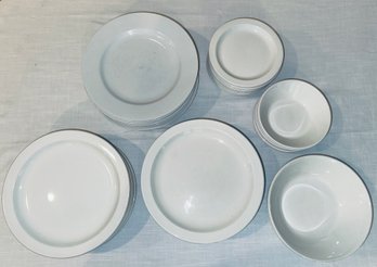 Large White Dinnerware Mixed Lot
