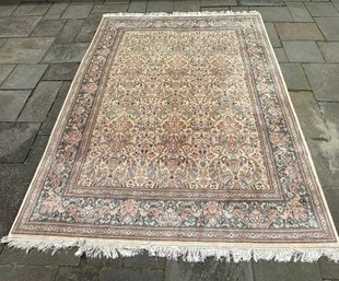 Gorgeous Hand Made Wool Blend Fringed Oriental Rug 8 X 10