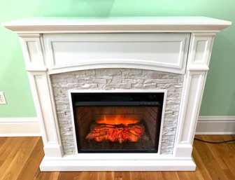 Southern Enterprise Maison White Electric Fireplace