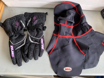 Women's SZ XS  Gloves And Helmet Warmer