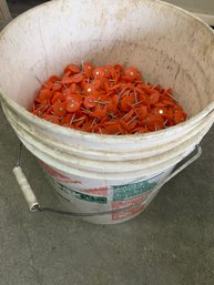 Grip Rite 1- 1/4' Plastic Cap Nails - Bucket And Contents