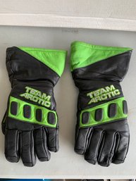 Men's Green/Black Leather TEAM ARCTIC GLOVES SZ M