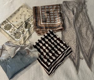 Vtg Mens And Womens Scarf And Pocket Square Lot  Anne Klein, Vera,  Fiorio