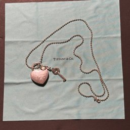 Tiffany & Co. Heart And Key Necklace