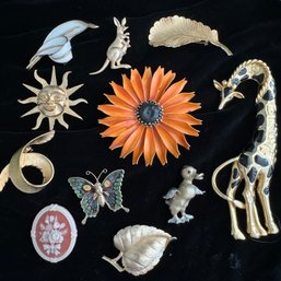 Brooch Pin Lot Trifari Coro Giovann Avon And Unmarked