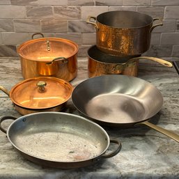 Copper Pots - 2 Paul Revere And 4 Tagus