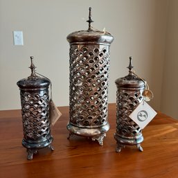 3 Piece Metal Canister Decor