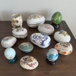 Vintage Egg Lot - Quartz, Asian, Napcoware, Lefton, Avon And More