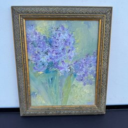 Pretty Hyacinth Signed Oil Painting