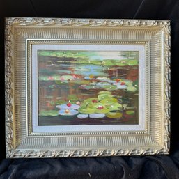 Painting With Gorgeous Frame Monet Style Signed