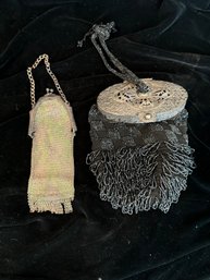 Antique Art Nouveau And Metal Mesh Purses