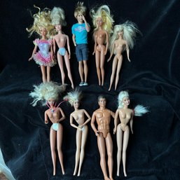 Vtg Barbie And Ken Dolls -most From The 60s!