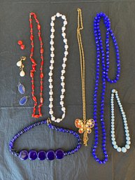 Red, White And Blue Costume Jewelry Lot