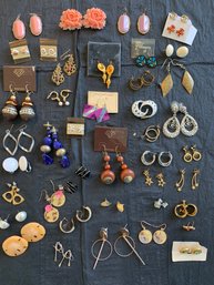 Vtg And Modern Pierced Earring Lot, Over 40 Pairs!