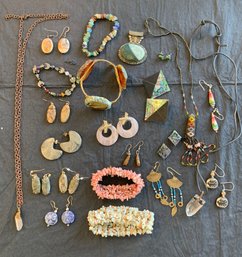 Crystal, Stone And Native American Jewelry Lot