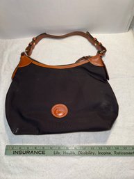 Dooney & Bourke Canvas And Leather Pocketbook, Handbag