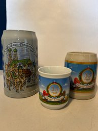 4 German Beer Mugs Cup Stein Oktoberfest Munchen Prost