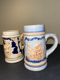 JAPAN Beer Steins Lot Of 2