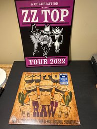 ZZ TOP RAW VINYL RECORD TOUR POSTER 2022