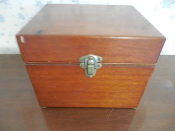 Antique Wood Box, Possibly Instrument Box For A Compass.  Dimensions: 7 X 7 8