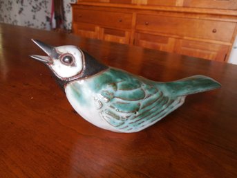 Andersen Design Pottery Of A Bird. Made In Maine.