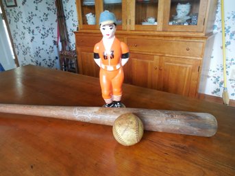 3-Piece Vintage Baseball Lot. One Of The Baseballs Has No Hit, No Run. Brockton. July, 1953. Decanter