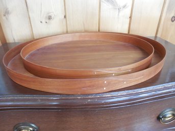 Lot Of Two Wooden Trays  Shaker Workshop  Shaker Trays.