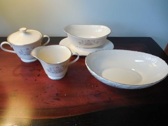 Lot Of 4 Pieces Of Lenox  3 Of The Pieces Are LabeledCharleston And One Is Musette.