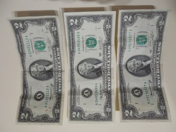 Lot Of 3 - $2 Bills  - 2 1976 - 1 2003 - 'A'