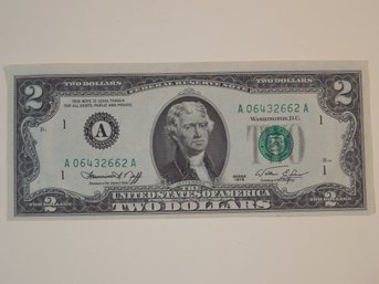 Very Crisp $2 Bill 1976 'A'