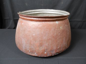 Large Antique Hand Made Copper Vessel 10' X 16'