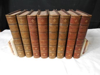 8 Vol Set Johnsons New Universal Encyclopedia Leather 1880