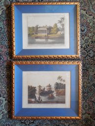 Pair Of 1804 Hand Colored Lithographs  Strupermador & Conjeveram India