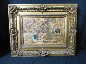 Antique Ornate Frame W/ More Contemporary Collage