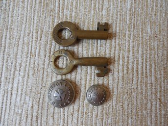 Lot Boston & Maine Railroad Keys & Buttons