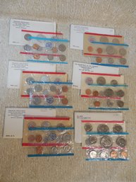 6 US Mint Sets Uncirculated Coins 1968-1973