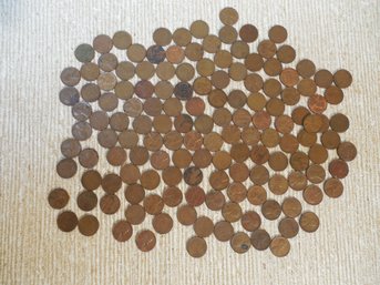 Large Lot Of Wheat Pennies