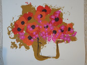 Calvin Jacob Libby Original Silk Screen Signed & Numbered Edition  'Poppies And Pink'