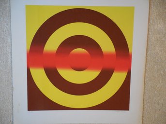 Mid Century Modern Optical Art By Jackson Lowell  Signed & Numbered Print