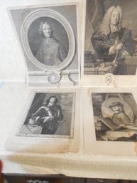 Lot Of 4 18th  Century Engravings -  Largest 13.5 X 18.5