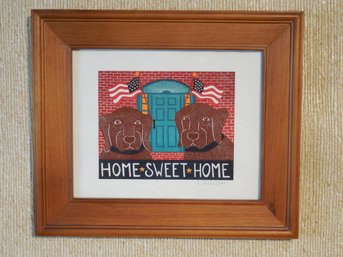 Pencil Signed Print Home Sweet Home Dogs  By Stephen Huneck 2004