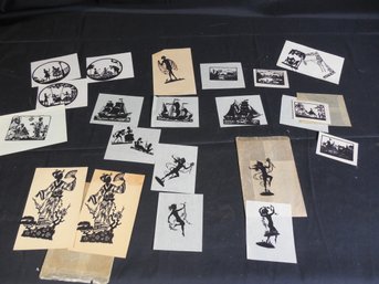 Lot Of Intricate Cut Outs/Silhouettes, Die Cut - Art Deco