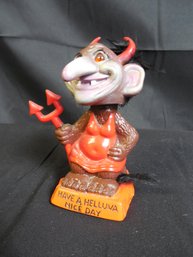 1972 Vintage Have A Helluva Nice Day Berries Nodder Bobblehead Doll Devil Troll