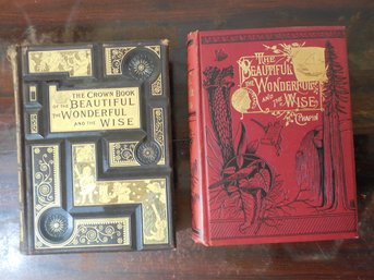 2 Book Lot  The Crown Book Of The Beautiful, The Wonderful, And The Wise By L.N. Chaping  1886/87