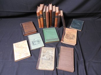 Book Lot - 19th Century. Grammar, Spelling, Arithmetic, Algebra, Botany, Chemistry, And Astrology.