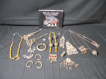 Lot Of Bedouin ? Jewelry From Saudi Arabia?  Includes Book.