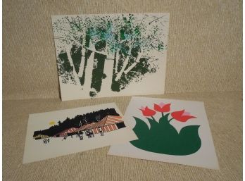 Calvin Jacob Libby (1931 - 1998) Original Mid Century  Silkscreen Prints - Lot Of 3