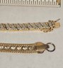 Vintage Gold Tone Bracelets Including Tennis And Clamper