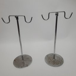 Chrome Hat Or Necklace Display Stands