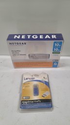 NIB Netgear Wireless Adapter And Lexar Jump Drive